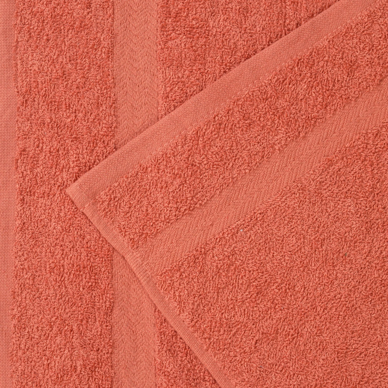 Drap de bain 100% coton à séchage rapide Franklin, Corail, 2 Pieces Towel Set