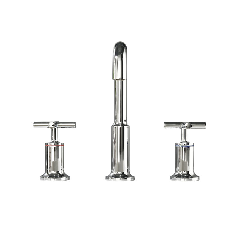 Topcraft 2 Handle Widespread Bathroom Sink Faucet, Chrome