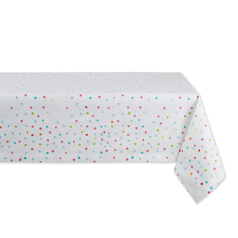 Polka Dots 100% Cotton Square Wedding Tablecloth