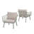 Huron Outdoor Patio PP Club Chair, Green Finish With Beige Cushion, Set Of 2-953304634-953304630