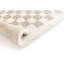 Tapscott Soft High Pile Machine Woven Chequered Beige/White Rug-1263955843