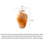 Vase en verre marbré marbré orange-1463220624