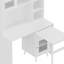 Bureau d'ordinateur avec bureau rotatif à 90 degrés (tabourets non inclus)-787229234
