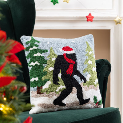 14"L Hooked Bigfoot Pillow