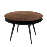 Wacousta Walnut Round Solid Wood Base Dining Table