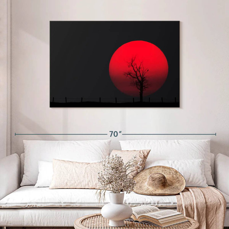 Oberle Red Full Moon, 30" H x 45" W