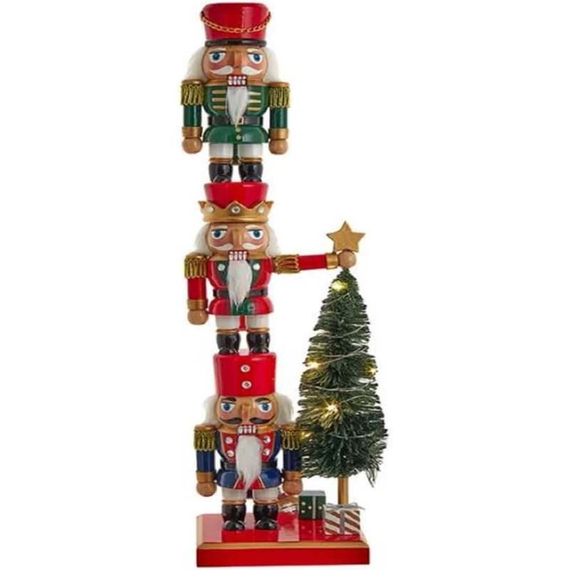 Kurt Adler 18-Inch Battery Operated Nutcracker with Light Up Tree