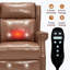 Fauteuil inclinable manuel en similicuir pour le salon avec mécanisme de mouvement robuste, 8 nœuds vibrants et 3 modes de massage.-149906736