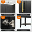 Meuble-lavabo de 20 po avec lavabo, armoire de salle de bain avec porte à fermeture douce, support de rangement et tablette ouverte, noir-1295621365