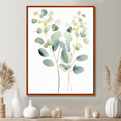Feuilles d'eucalyptus, aquarelle - feuilles, décoration murale