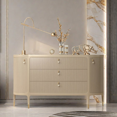 Light Luxury Semi-Round Entrance Cabinet Sideboard