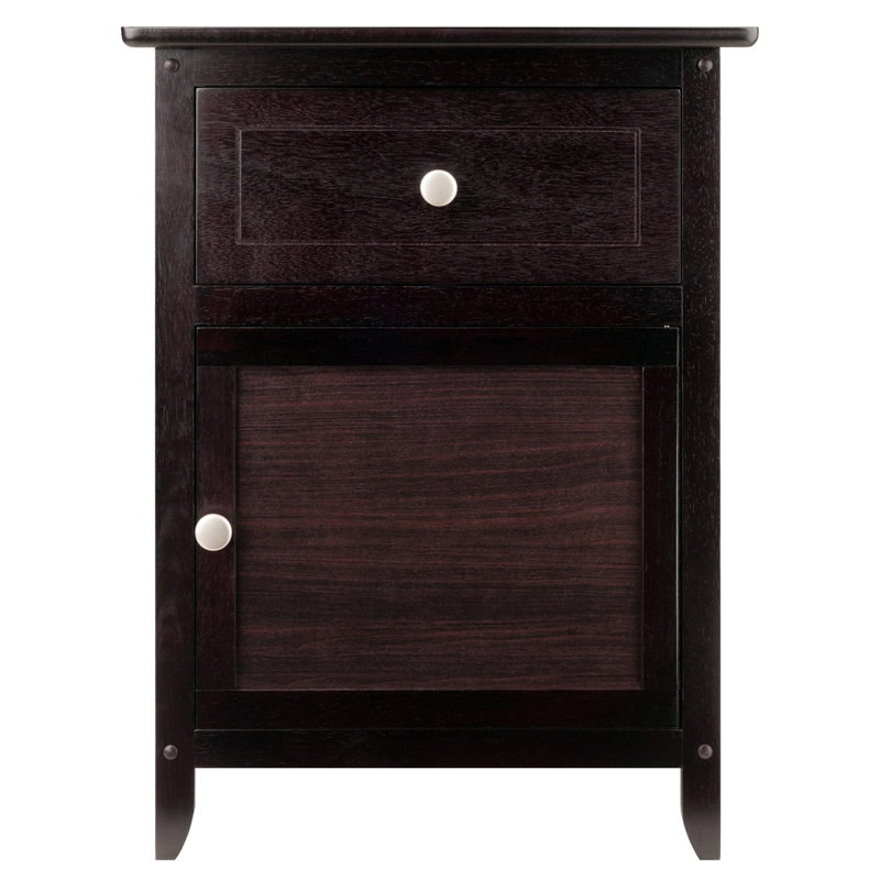 Table de bout avec rangement Walhill, Espresso