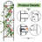 Charmagne 82.6 in. H x 19.7 in. W Iron Arched Trellis