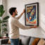 Blast Off Retro 1 Piece Single Picture Frame Wall Art-136554110-136554111