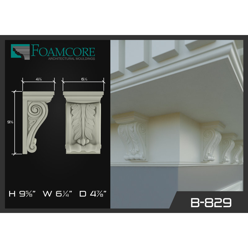 9.5'' H x 5'' W x 4.88'' D Urethane Bracket / Corbel