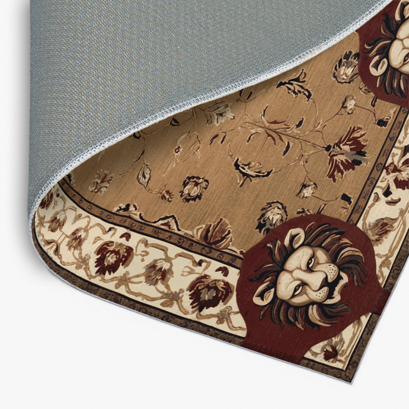 French Brown Indoor and Outdoor Area Rug, Rectangle 4' x 6'