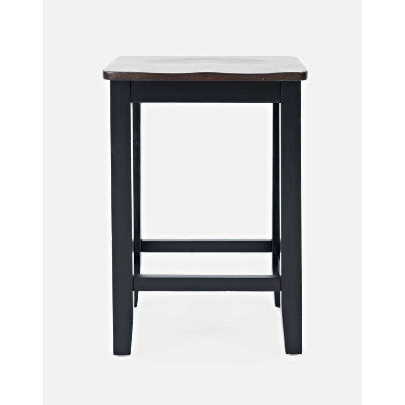 Paulis Solid Wood Counter Stool, Black