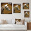 Horloge murale Portrait de cheval avec oreilles blanches-1618411352
