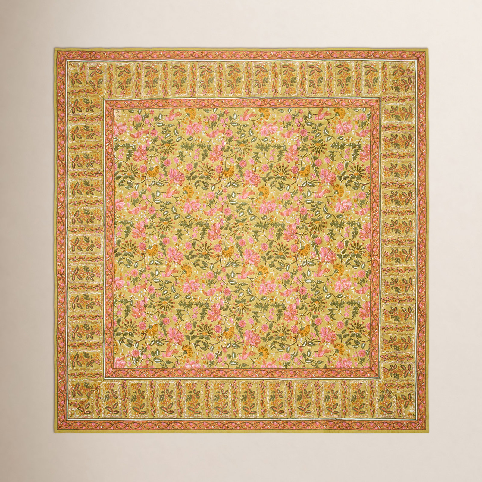 Trenton Cotton Tablecloth, 71'' Square