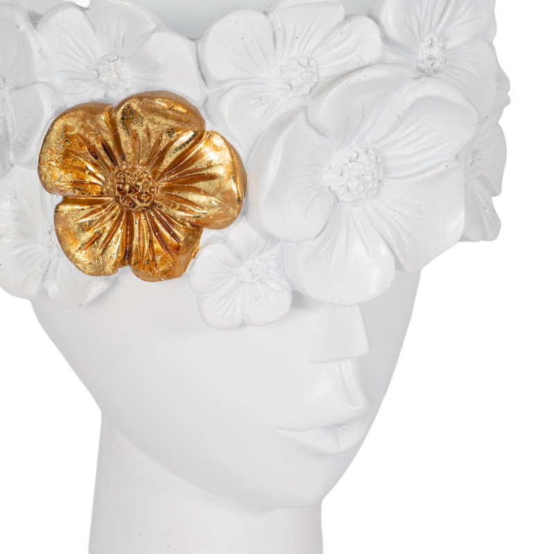 Vase Lady Hibiscus, H 11,8 po x l 7,09 po x P 7,09 po