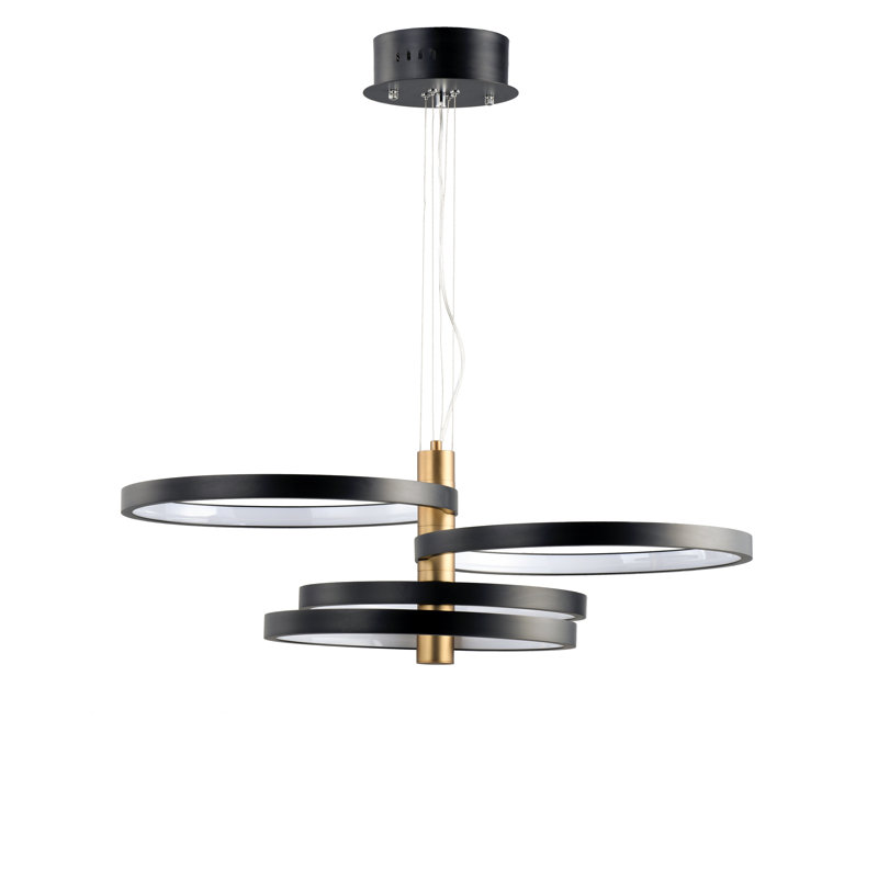 Luminaire suspendu géométrique 4 lumières DEL Weichmann