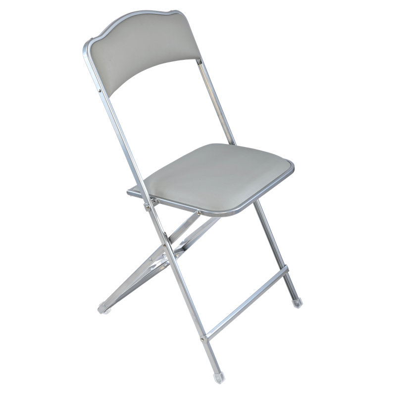 Chaise pliante de style Fritz, Gris argenté