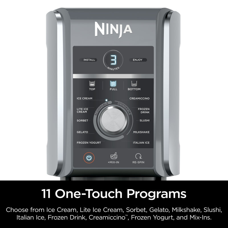 Ninja 0.5qt Silver Stainless Steel Automatic Ice Cream Maker