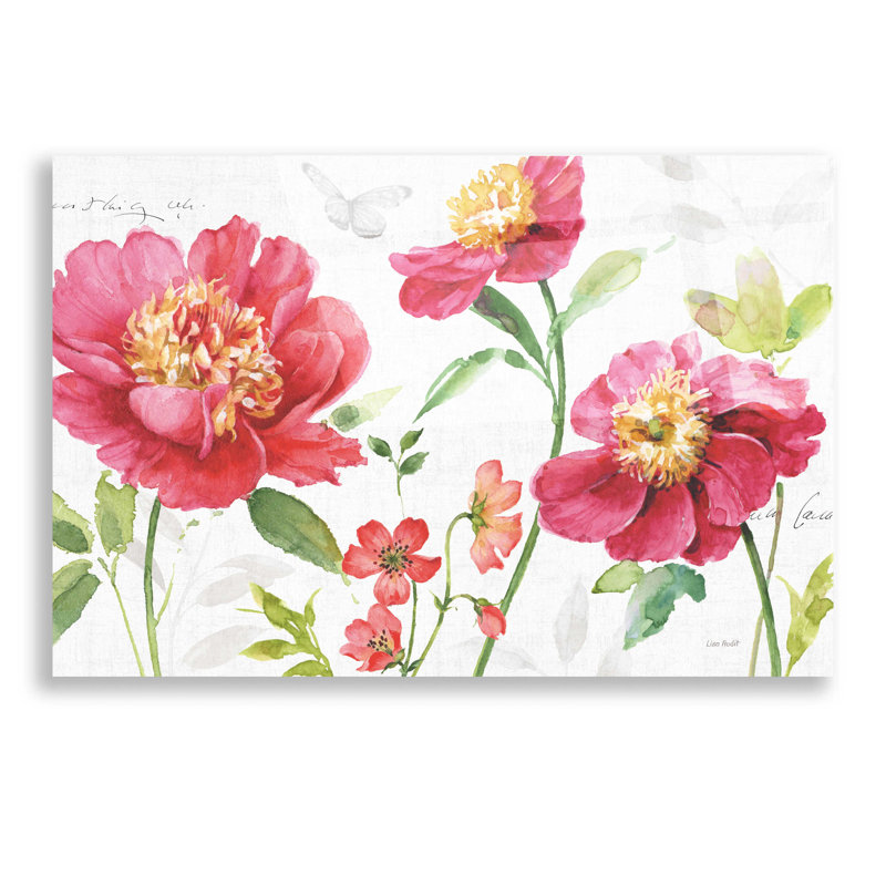 «Pink Garden I» par Lisa Audit, H 12 po x l 16 po x P 0,13 po