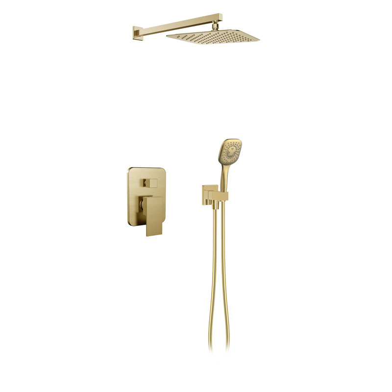 All-In-One Kit with Rough in-Valve, Brushed Gold