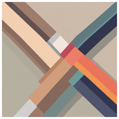 Geometric Overlapping Shapes Comforter
