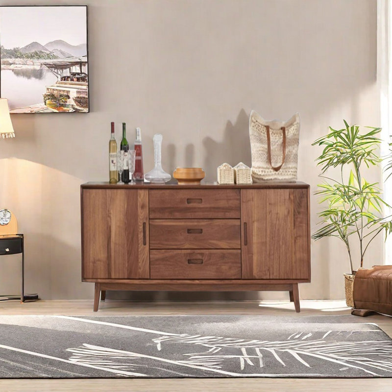 Buffet en bois massif moderne et minimaliste