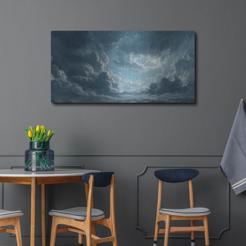  «Stormy Sky» par Ann Klee, art mural en métal, 48 po x 24 po, H 24 po x l 48 po