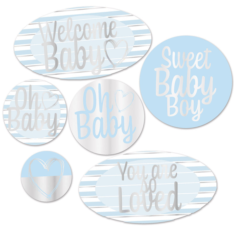 Découpes pour bébé Foil Welcome, Argent