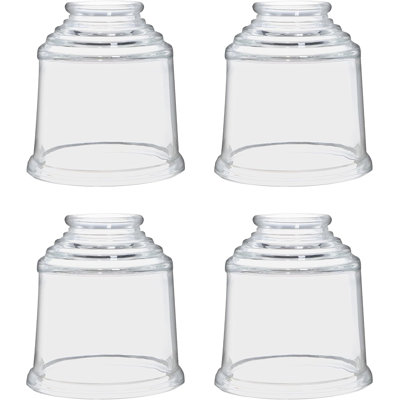 4.62 in. H Glass Bell Ceiling Fan Fitter Shade