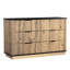 Armoire de rangement multifonctionnelle à six tiroirs avec présentoir de table et glissières lisses, 47,2 x 15,7 x 29,6 po, conception de coin arrondi en métal