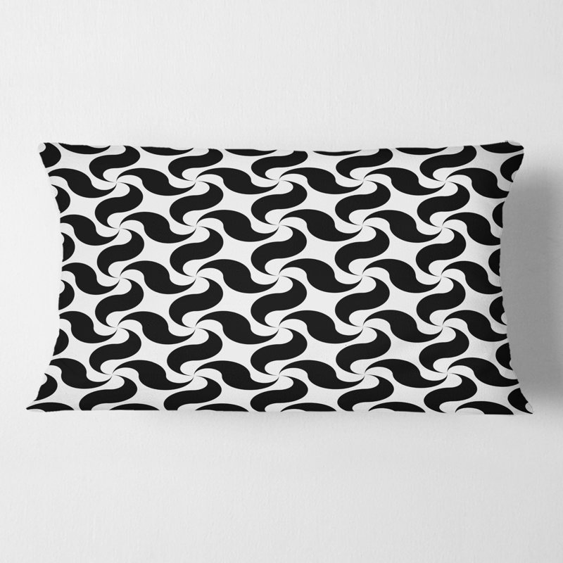 Coussin Monicolore à motif géométrique IV - Mid-Century