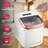 Frigidaire, 26 Lbs. Retro Countertop Ice Maker, Bullet Shaped Ice, White With Rose Gold-116196118