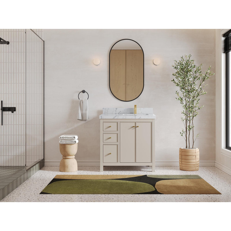 Meuble-lavabo simple 36 po avec plateau Chicago, Venatino