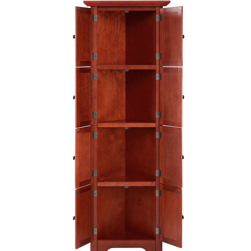 Armoire garde-manger à 4 coins avec 8 portes et grande capacité pour le rangement de 72 po de hauteur