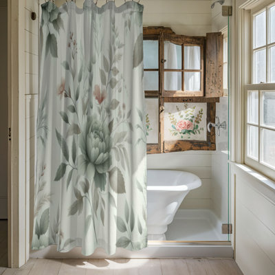 Sage Garden Breeze - 1 Piece Standard Shower Curtain
