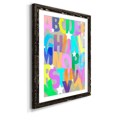 Alphabet Soup - Reproduction d'art graphique sur papier encadré