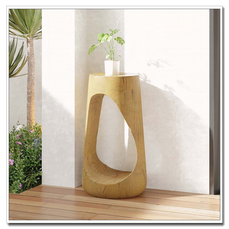 Table d'appoint d'extérieur, tabouret de jardin pour patio, table d'appoint décorative pour terrasse de balcon côté piscine