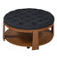Grande table basse moderne avec repose-pieds rond moderne, repose-pieds capitonné surdimensionné à 2 niveaux, table de salon-794222508