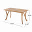 Table de salle à manger de patio avec plateau rectangulaire en bois et pieds en bois-1451833560