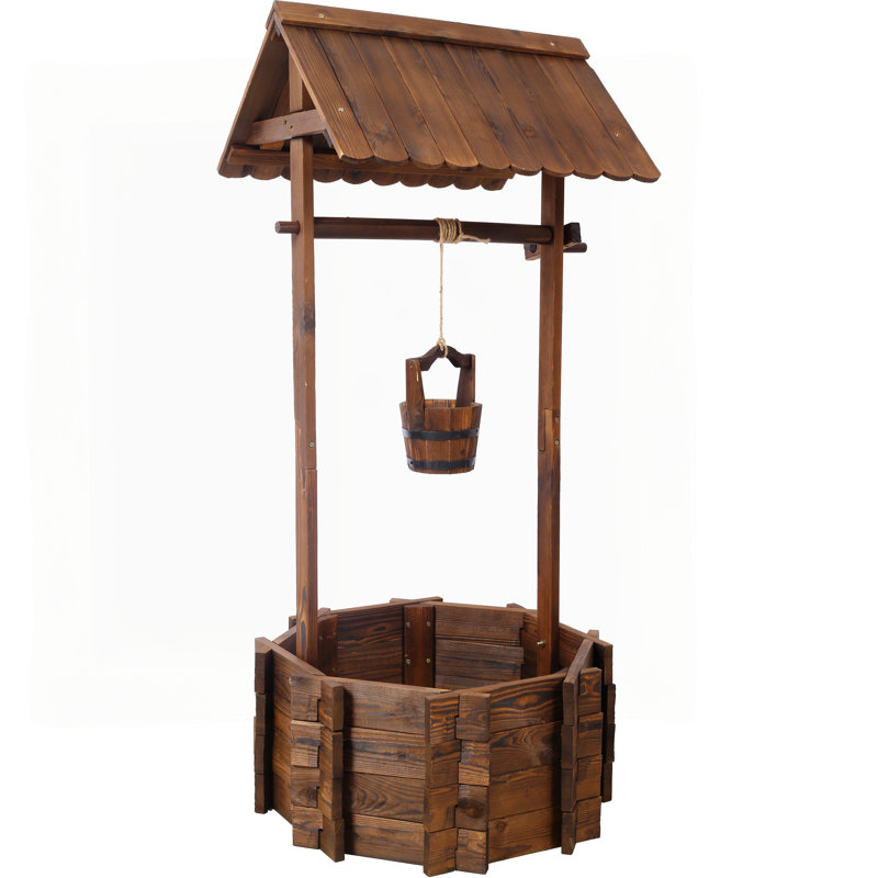 Pot à fleurs rustique en bois