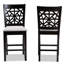 Upholstered Counter Stool with Solid Wood Frame-1381949810