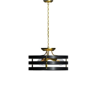 Luminaire suspendu cylindrique à 3 lumières