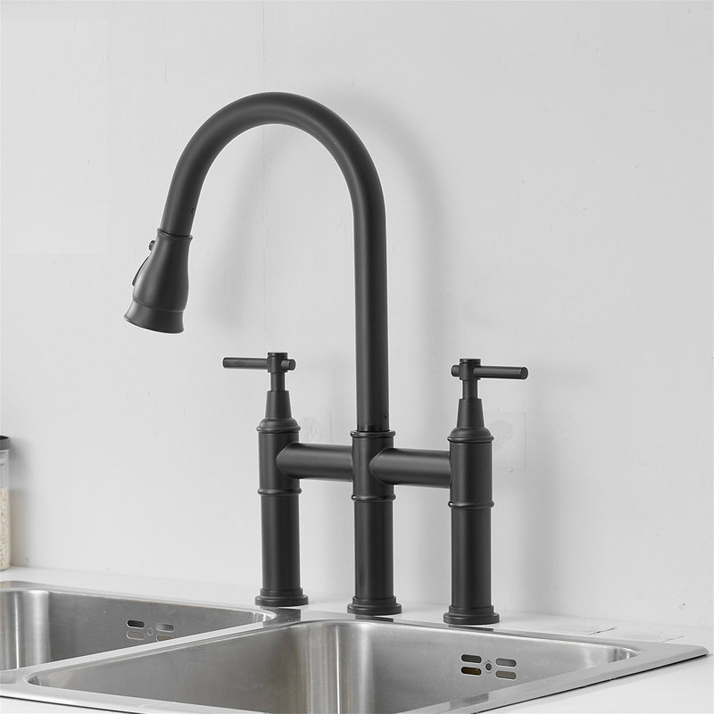 Robinet de cuisine Kiko Home, Noir mat