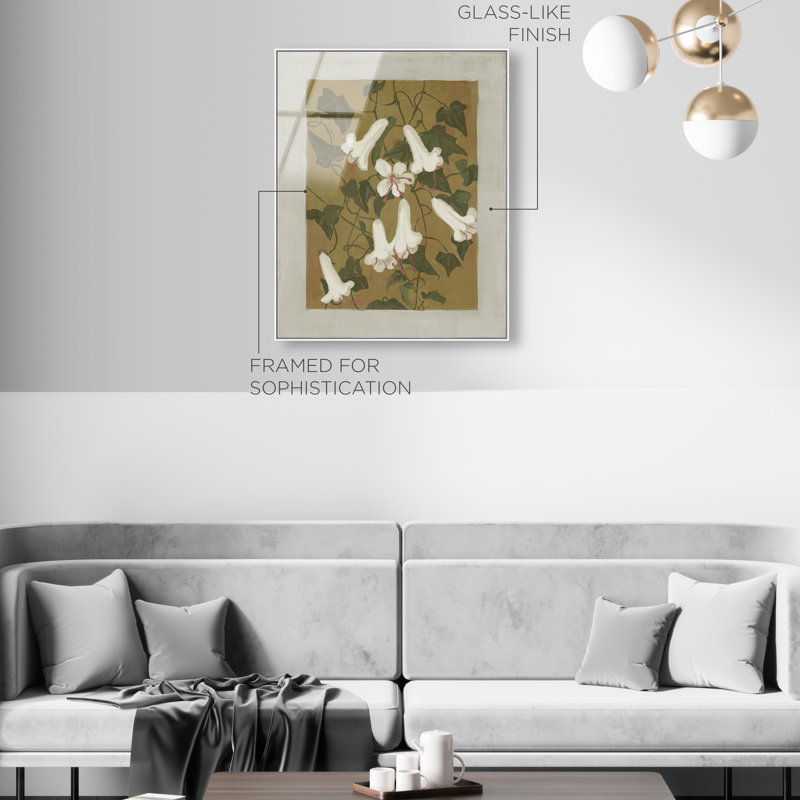 Angel Trumpet High-Gloss Frameless Acrylic Glass Wall Art Floral & Botanical Print by Oliver Gal, Ready to Hang, 16 x 20