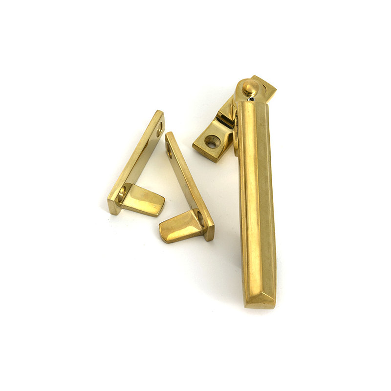 Art Deco Night-Vent Locking Fastener, Polished Brass
